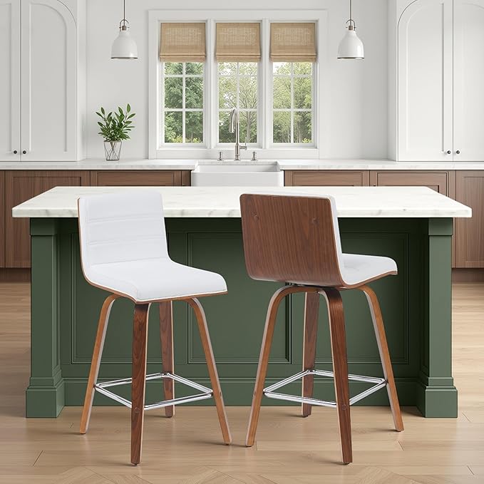 Vienna Modern Counter Height Swivel Bar Stool by ArmenLiving