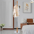Coat Rack Freestanding, Metal Wooden Coat Tree by Wioazo