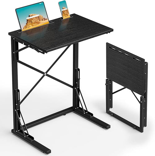 21''Wx28''H Folding TV Tray for Eating, Small Foldable C-Shaped Tray Table by Evermagin