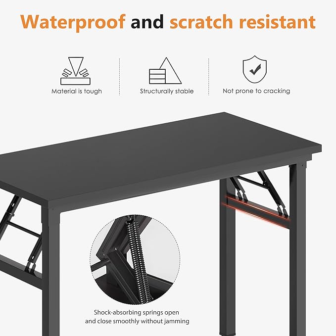 SDHYL 39 inchesNo Assembly Foldable Computer Desk - Image 5