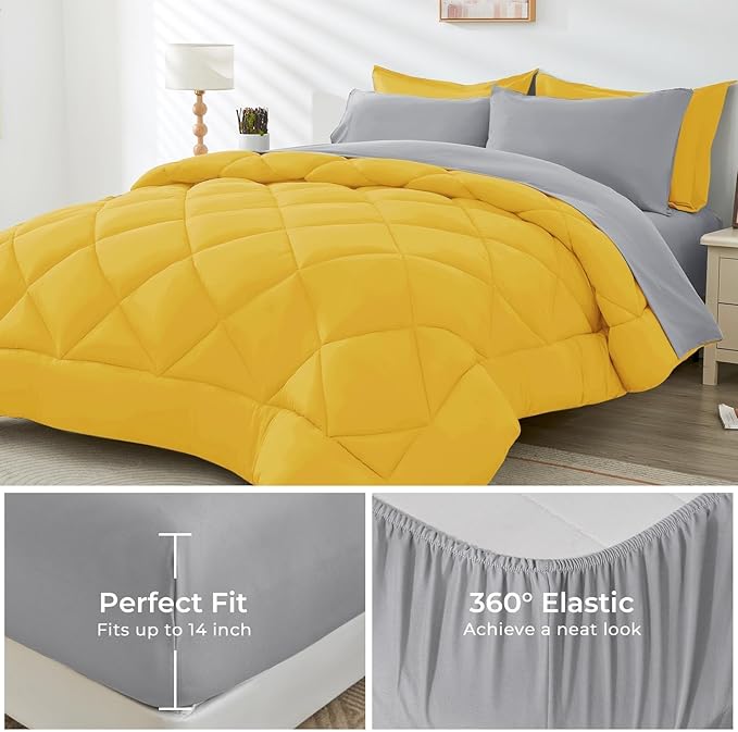 HEVUMYI Cali-King Comforter Set - Image 4