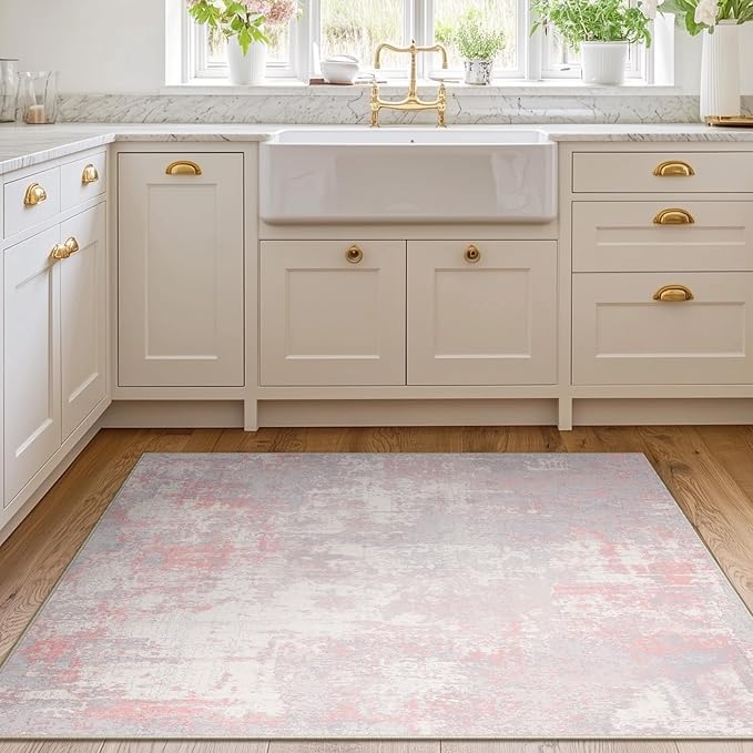 Washable Area Rugs 4'x6' Non-Slip Modern Abstract Soft - Image 7