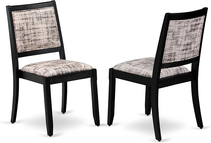 East West Furniture LGX25-BLK-30 -5 Piece Dining Set Includes a Rectangular - Image 4