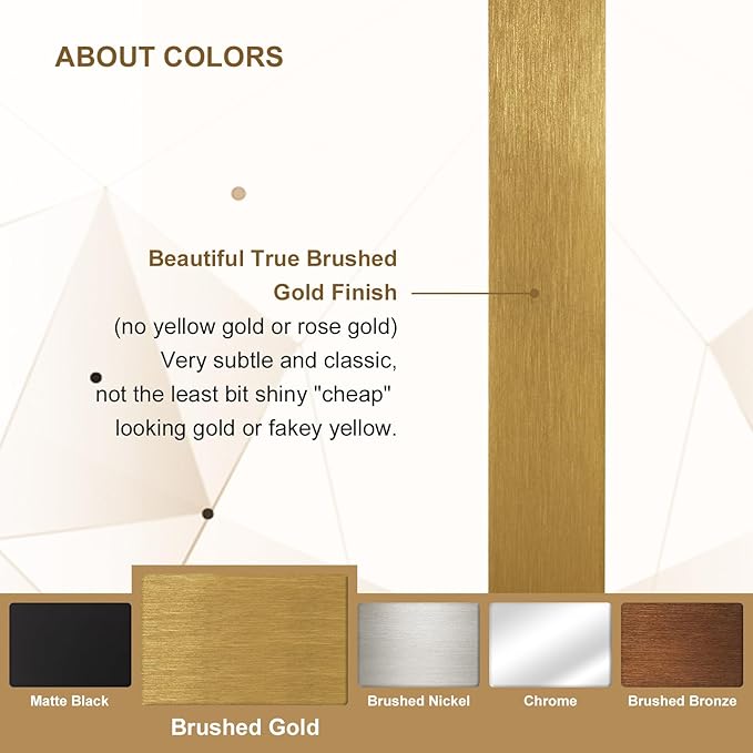ANDY STAR 18" x 48" Full Length Wall Mirror, Large Brushed Gold Mirror - Image 6