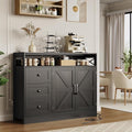 47" Farmhouse Sideboard Buffet Cabinet by SLEKVERSA