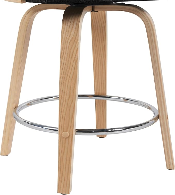 Armen Living Sonia Modern Swivel Counter Height Bar Stool - Image 7