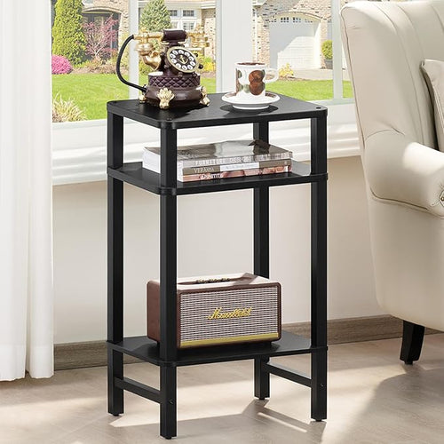 28in Tall Side Table 3-Tier Small Narrow End Table - Image 2