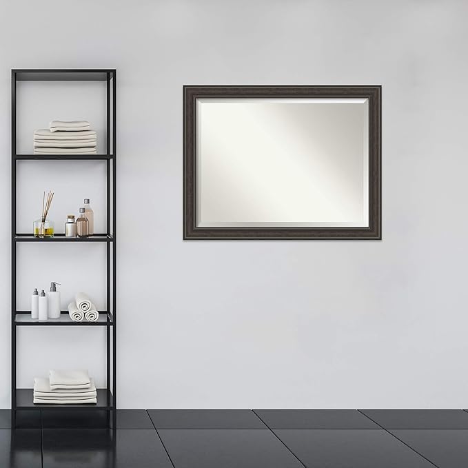 Amanti Art Brown Bathroom Mirror - Image 6