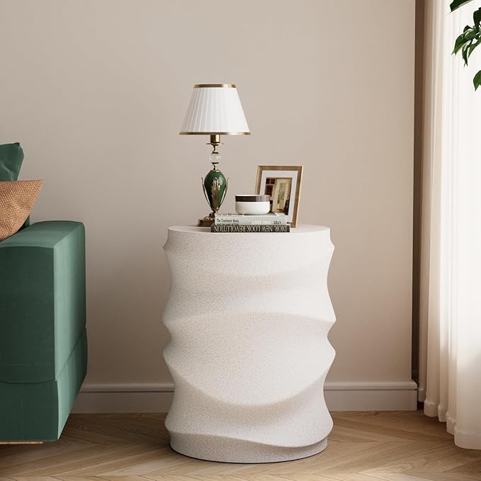 COSIEST Outdoor Side Table, Streamlined Lightweight Accent Table, Decorative - Image 5