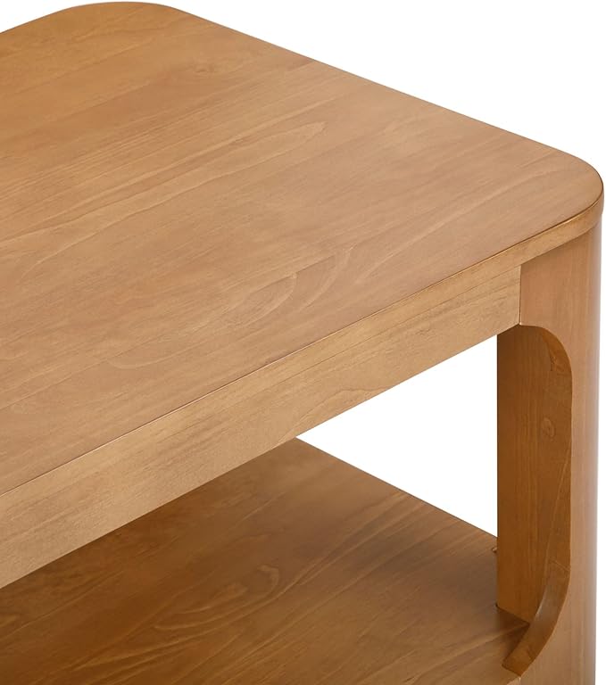 Plank+Beam Forma Coffee Table, Solid Wood 48 Inch Modern Coffee Table - Image 5