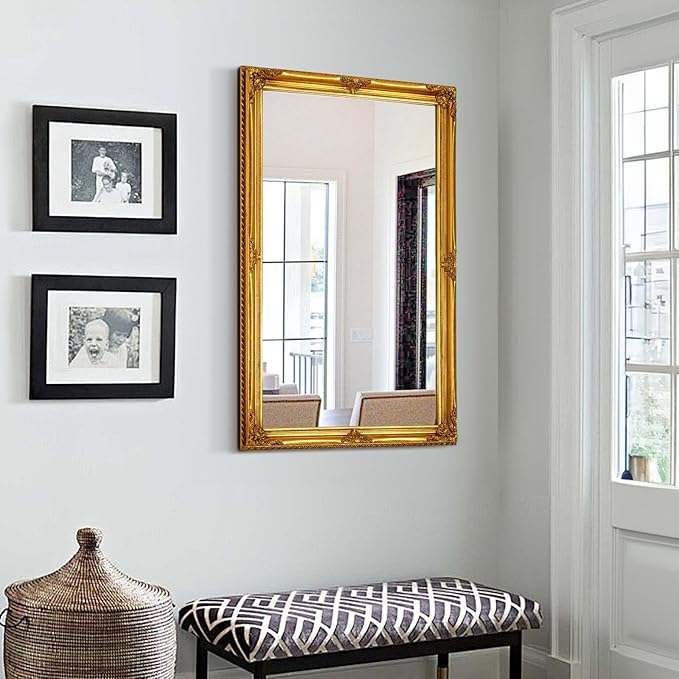 39" x 27" Large Vintage Mirror Wall Decor, Dining Room - Image 5