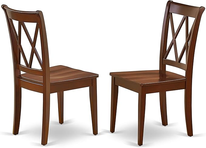 East West Furniture HBCL3-MAH-W 3 Piece Dinette Set - Image 4