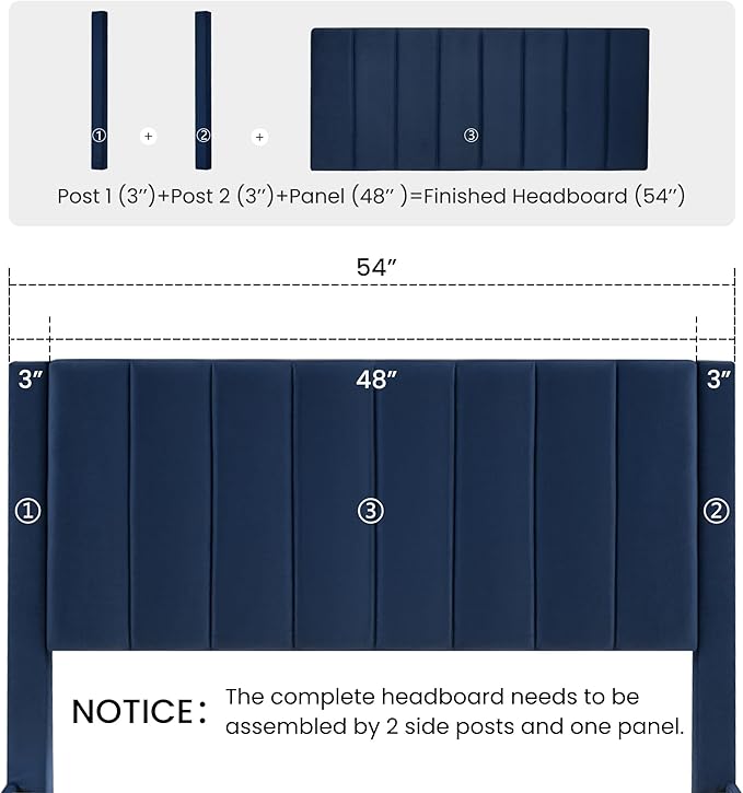 SHA CERLIN Queen Bed Frame/Velvet Upholstered Platform Bed Frame - Image 8