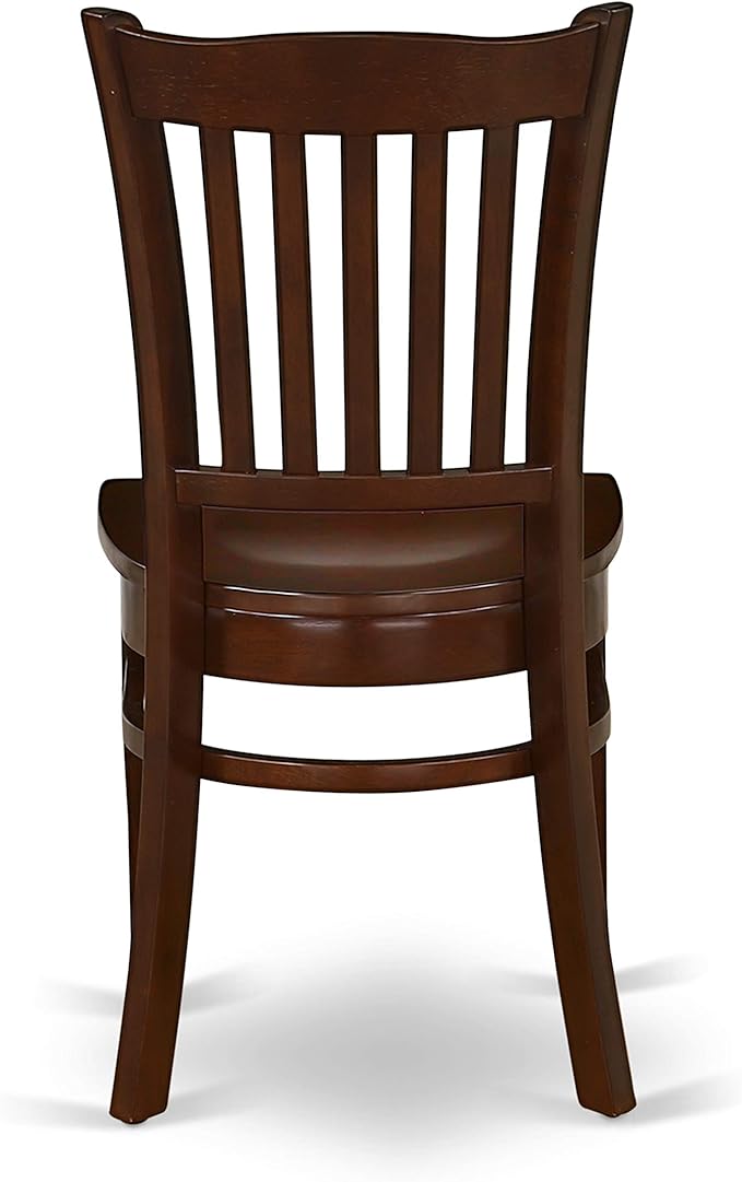 East West Furniture ANGR5-MAH-W 5 Piece Dining Room Table Set Includes a Round - Image 10
