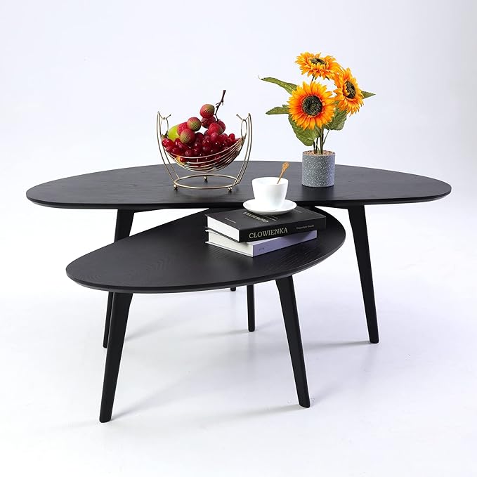 FIRMINANA Small Black Oval Coffee Table - Image 7