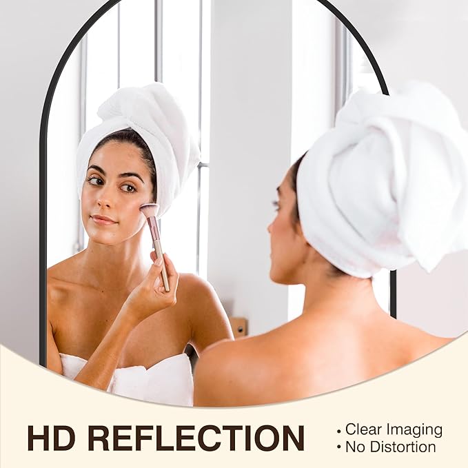 FICTOR Bathroom Mirror for Wall, 2 Pack 24”x36” Arched Vanity Bathroom Mirror - Image 4