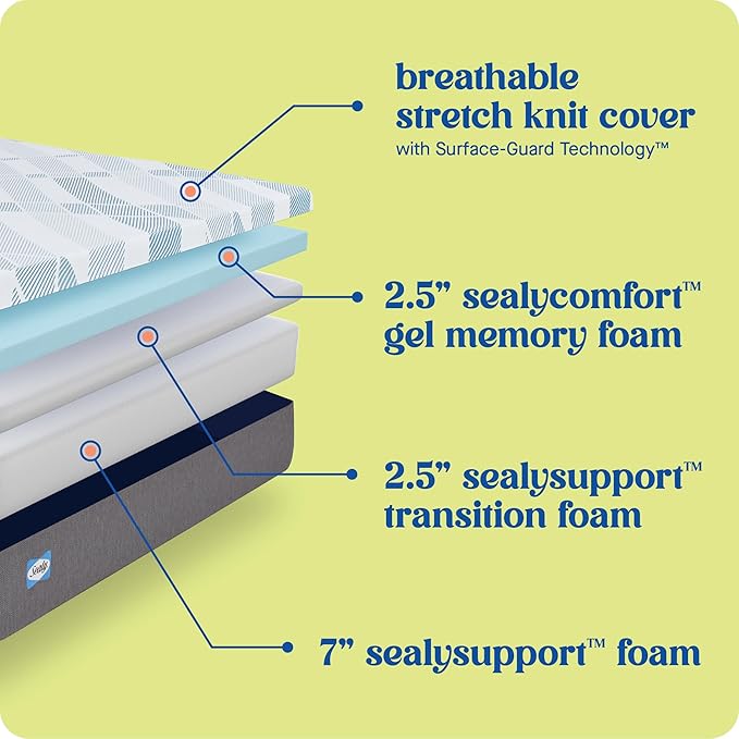 Sealy Dreamlife 12” Foam Mattress-in-a-Box, California King, SealyComfort Gel - Image 5