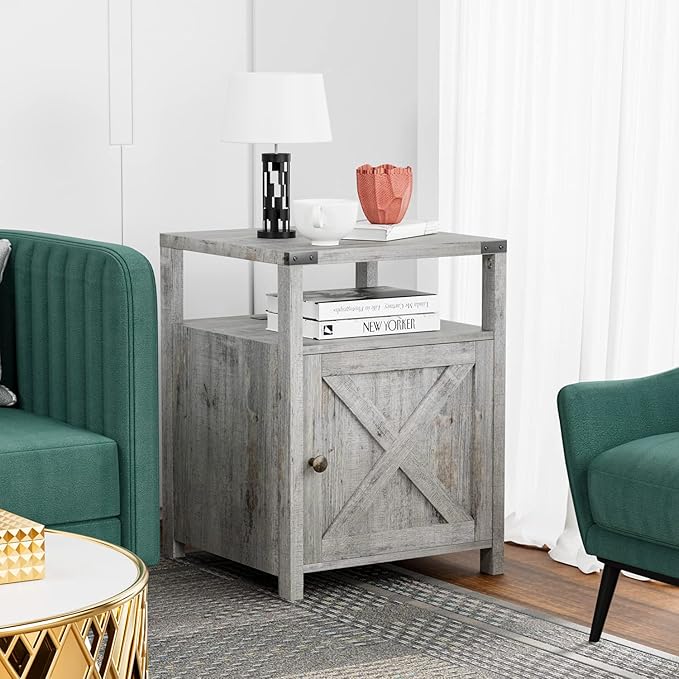 Farmhouse Nightstand with Charging Station - Image 8