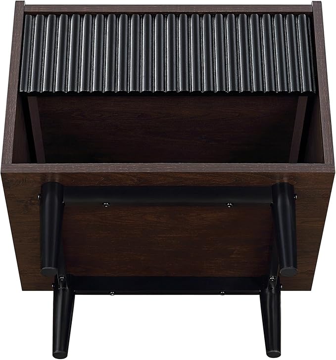 Manhattan Comfort Duane Modern Ribbed Nightstand, Bedside Table - Image 12