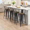 26 Inch Swivel Bar Stools Set of 4, Counter Height Bar Stools by Homvinax