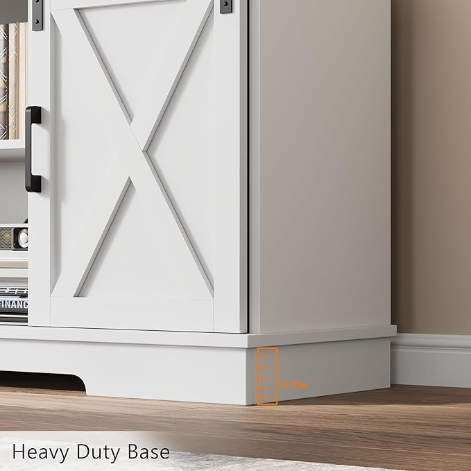 IDEALHOUSE Farmhouse Tv Stand for 65 inch TVs, Entertainment Center - Image 9