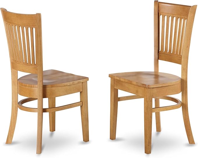 East West Furniture NDVA3-OAK-W 3 Piece Modern Dining Table Set Contains a - Image 5