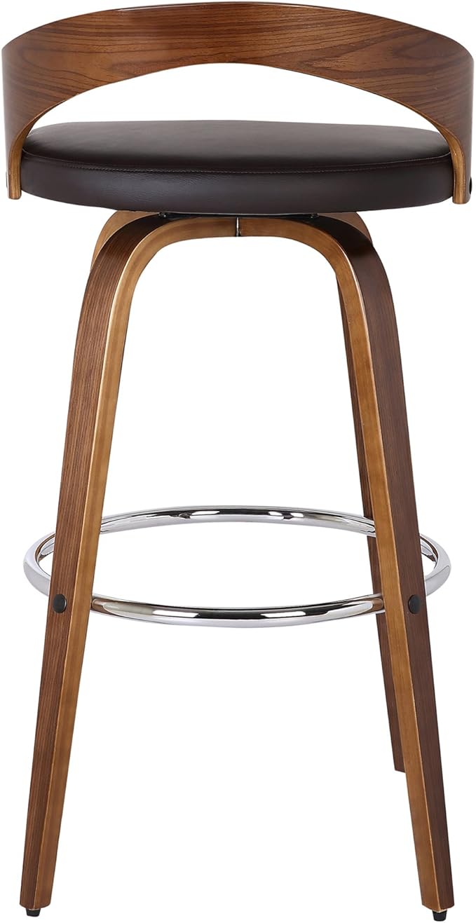 Armen Living Sonia 26" Seat Height Mid Century Modern Swivel Bar Stool - Image 6