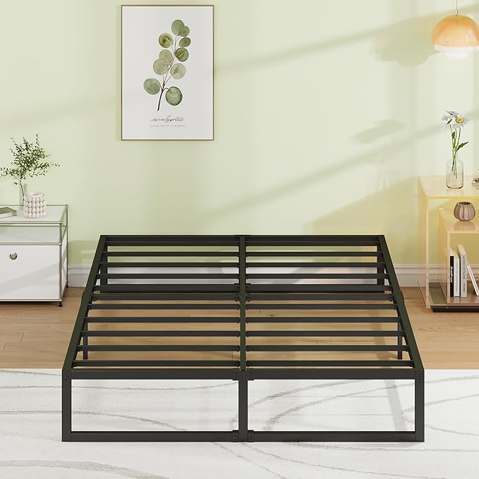 EMODA 12 Inch King Size Bed Frame No Box Spring Needed, Heavy Duty Metal by EMODA