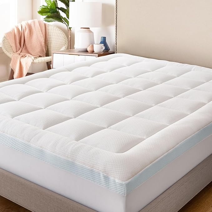 ELEMUSE Queen Size Dual Layer 3 Inch Memory Foam Mattress Topper - Image 9