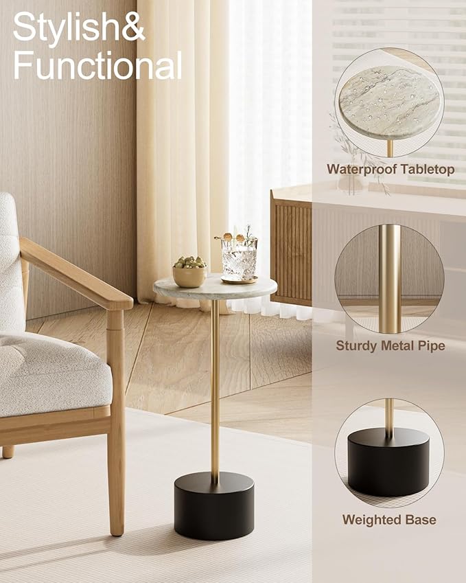 Drink Table Pedestal, Round Side Table, Drink Tables - Image 6