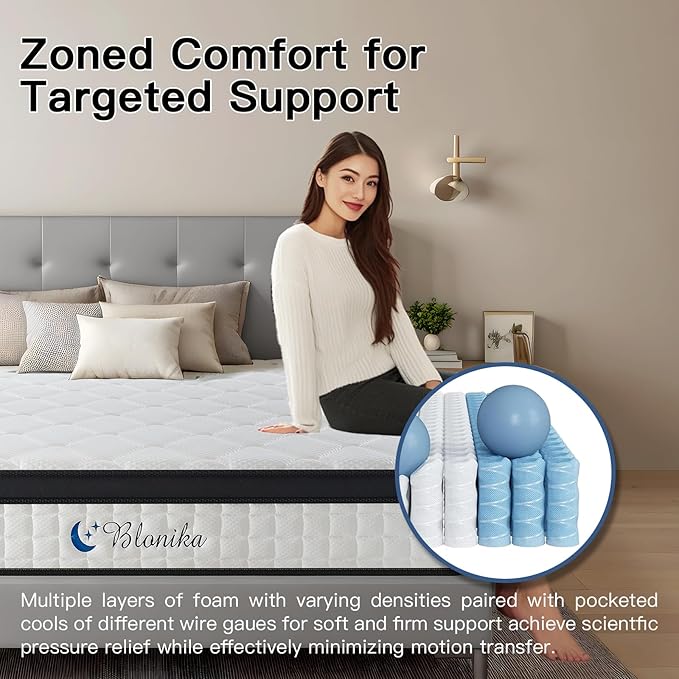 Full Size Mattress, 12 Inch Full Mattress in a Box, Medium Firm, Memory Foam - Image 6