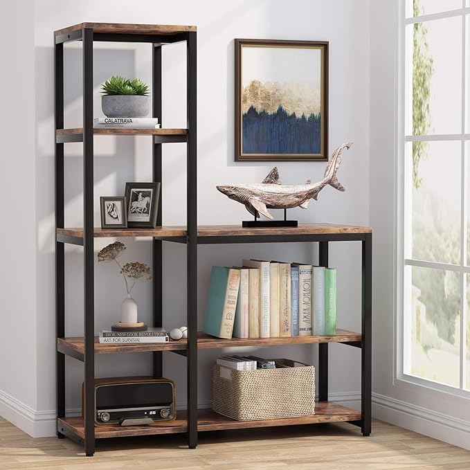 Tribesigns 5-Tier Bookshelf, Ladder Corner Bookshelves Etagere Bookcase - Image 3