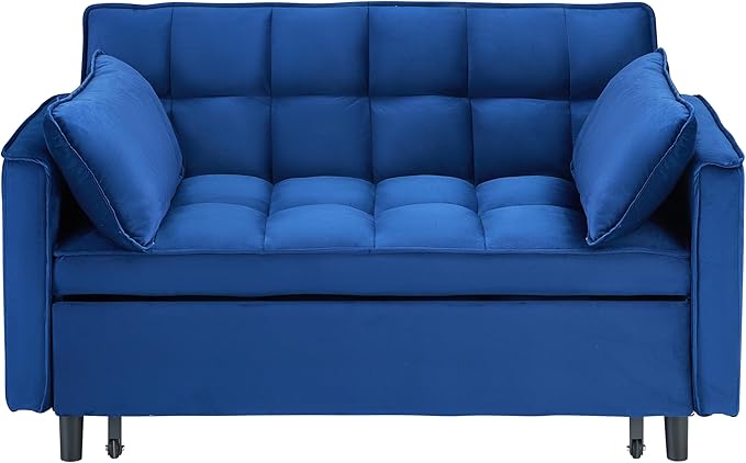 Ball & Cast 55" Convertible Sofa Bed, 3 in 1 Sleeper Sofa W/Pull-Out Bed - Image 9