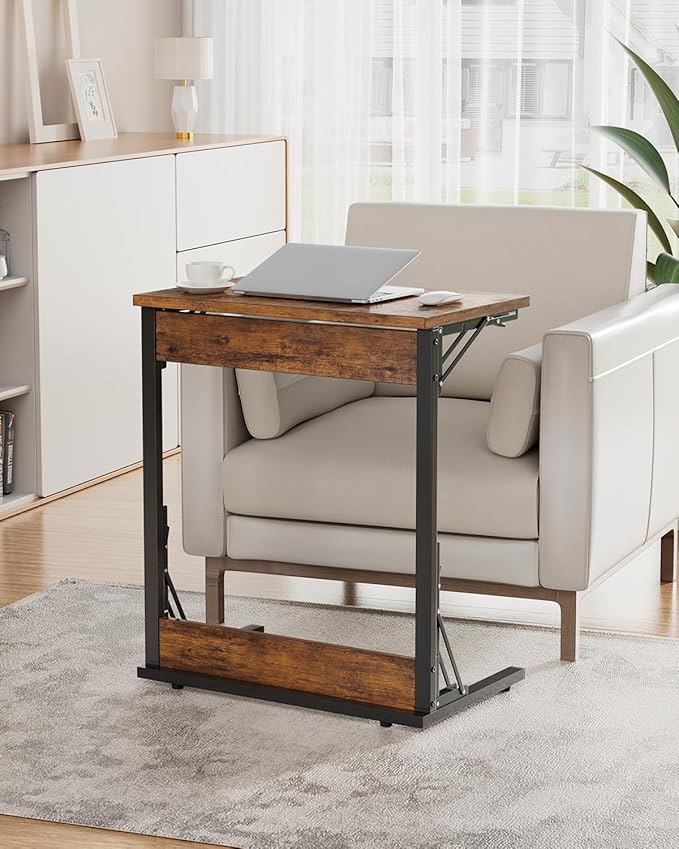 Tatub Folding TV Tray Table Set of 2, Small Sofa-Side Laptop Desk - Image 7