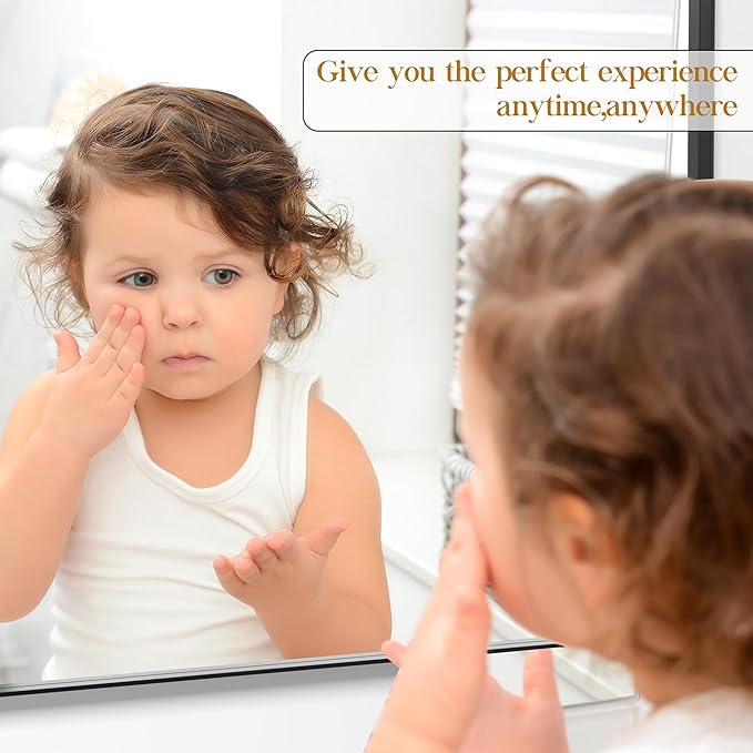 22×30 Black Bathroom Mirror, Rectangular Bathroom Vanity Mirror - Image 4
