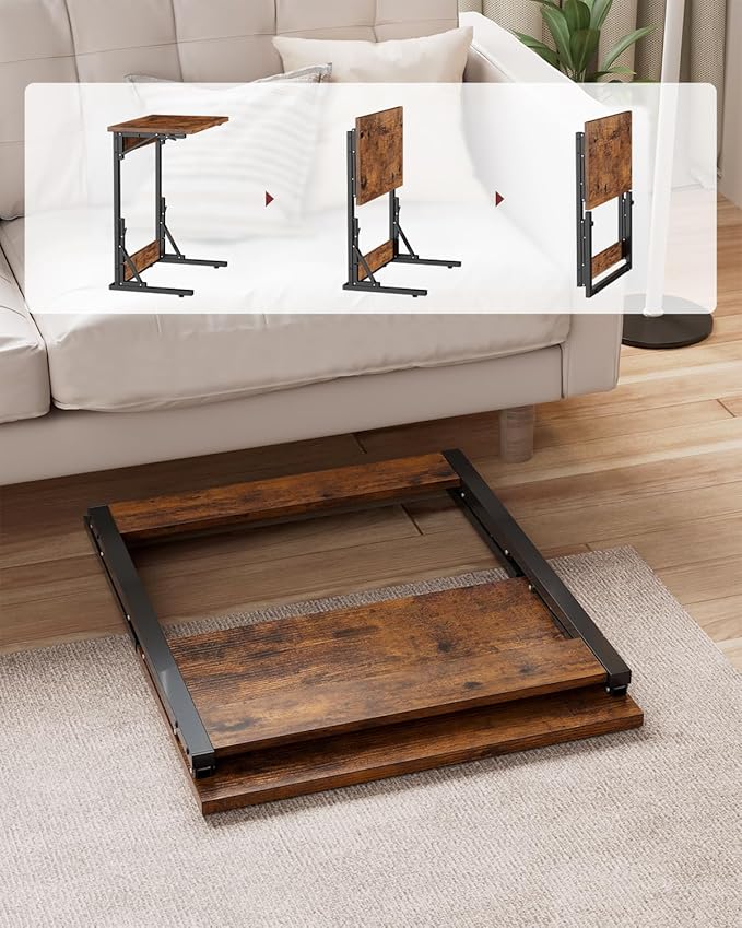 Tatub Folding TV Tray Table Set of 2, Small Sofa-Side Laptop Desk - Image 4