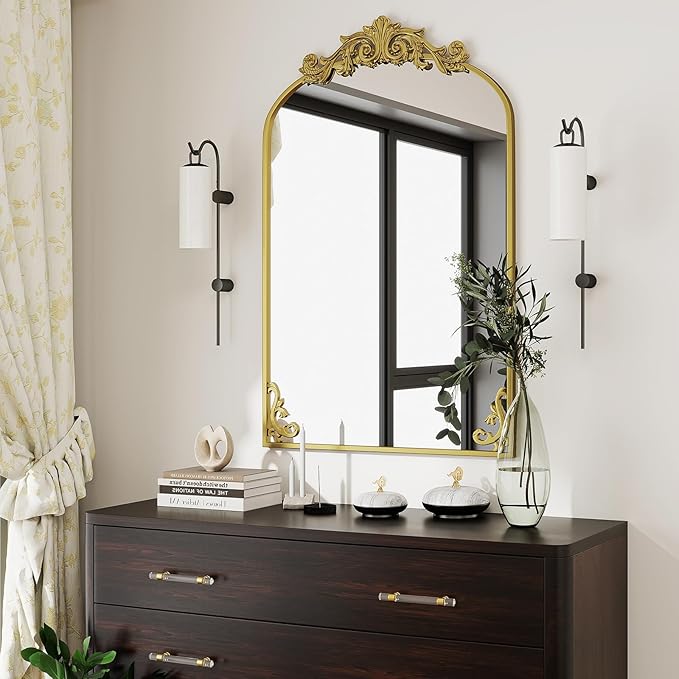 26x38 inch Vintage Arched Bathroom Mirror - Image 8