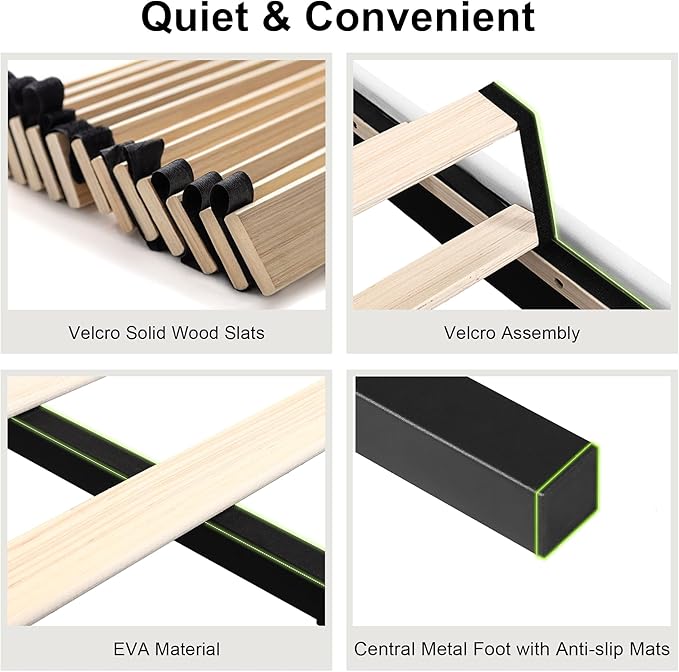 Feonase Velvet Queen Platform Bed Frame - Image 6