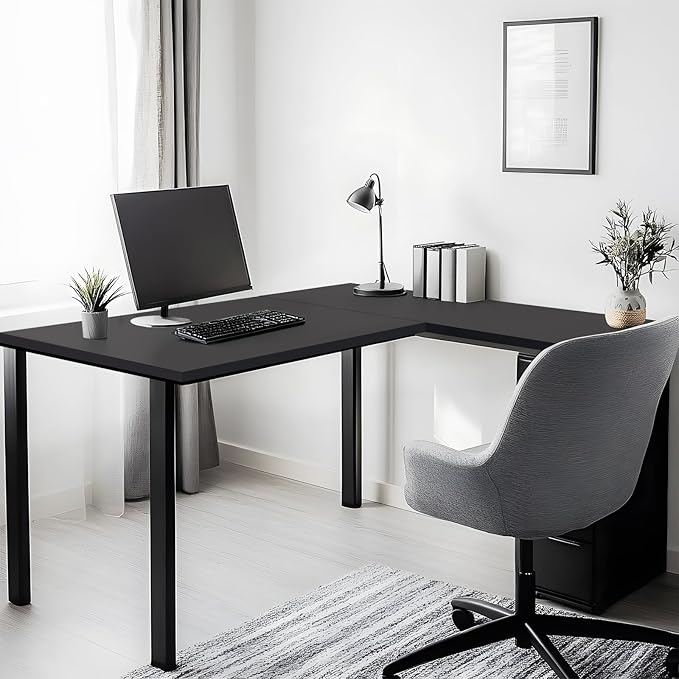 Kaboon 45x20 inch Black Table Top Universal, Solid One-Piece Desktop, - Image 7