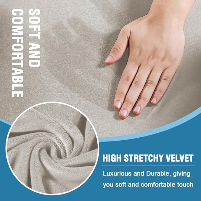 H.VERSAILTEX Sofa Cover 3 Piece T Cushion Sofa Slipcovers Thick Velvet Couch - Image 3