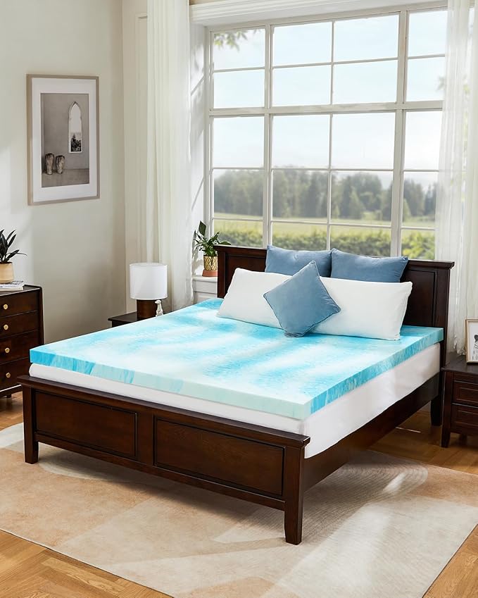 PERLECARE 2 Inch Twin XL Memory Foam Mattress Topper, Cooling Gel Infused - Image 7