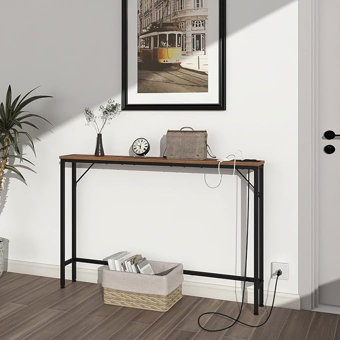 Tohomeor 5.9" Skinny Behind Sofa Console Table - Image 5