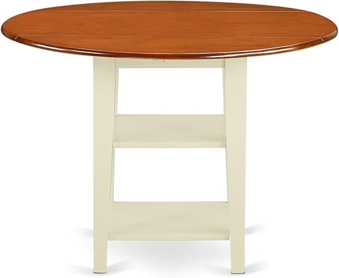 East West Furniture SUNI5-BMK-W 5 Piece Modern Dining Table Set Includes a - Image 4