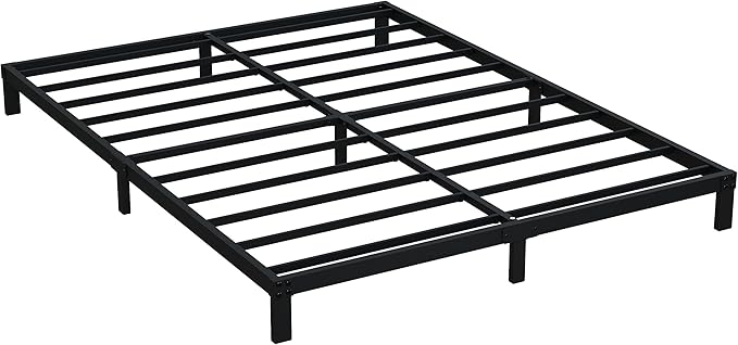 7 Inch King Bed Frame No Box Spring Need, Low Profile Metal Platform King Size - Image 8