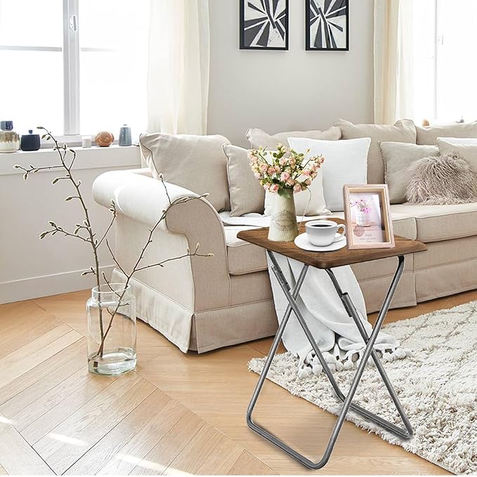 Garden 4 you Folding TV Tray Table Set of 2, TV Dinner Table - Image 2
