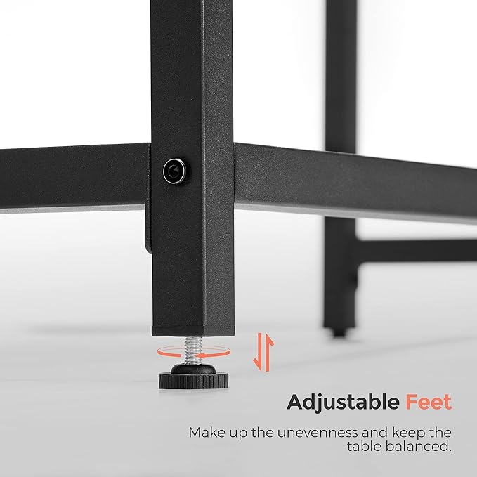 VASAGLE Computer Desk, Gaming Desk, Home Office Desk, - Image 6