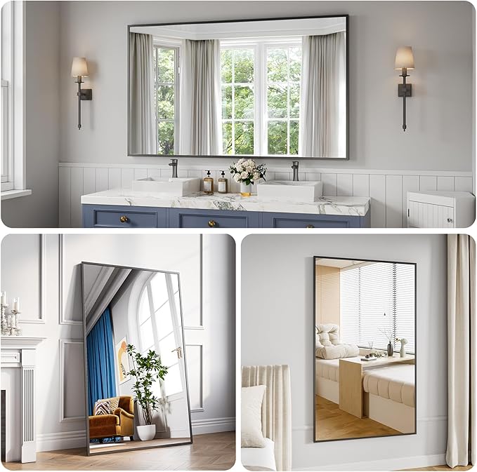 Koonmi Bathroom Mirror 36x60 Bathroom Wall-Mounted Mirrors, Modern Vanity Mirror - Image 3