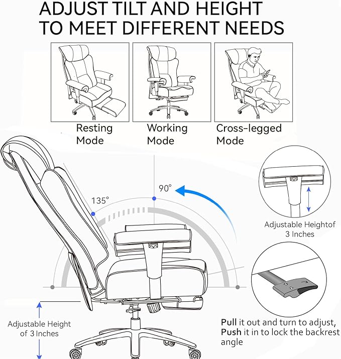 Efomao Ergonomic Office Chair 450LBS - Image 4