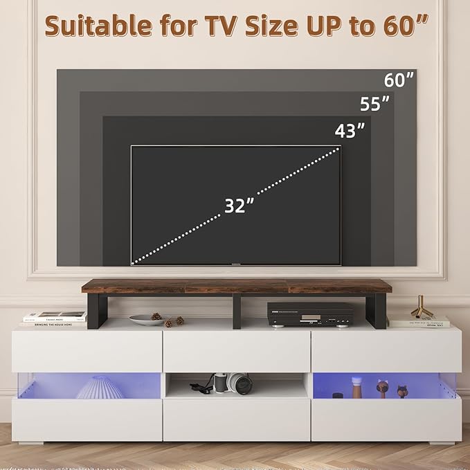 45" Large TV Riser for 32-60 inch TV, TV Riser Stand Shelf - Image 4