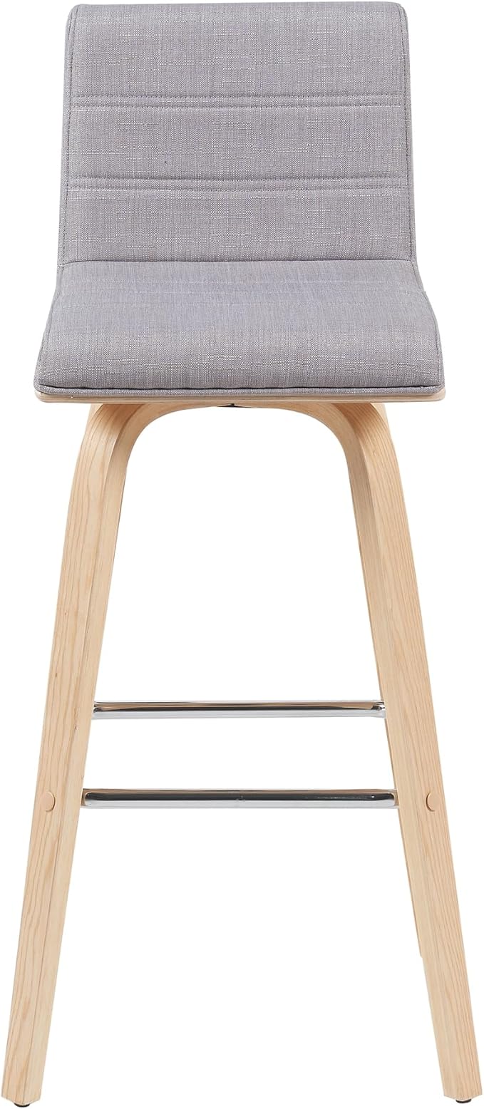 Armen Living Vienna Modern Swivel 30" Bar Height Barstool - Image 3